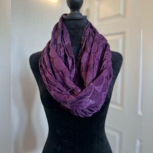 Coach signature C sparkly purple infinity scarf Y2K vibes